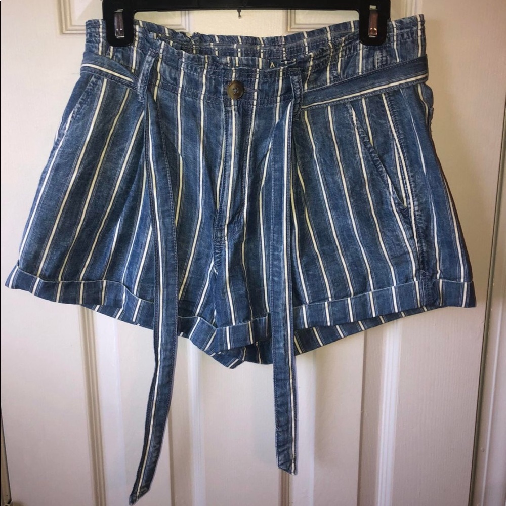 American Eagle Outfitters Striped Jean Shorts